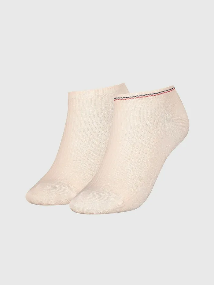 Tommy Hilfiger 2Pack Ribbed Trainer Socks Peach Womens Socks and Hosiery Gift for Friend Tommy Hilfiger 2Pack Ribbed Trainer Socks Peach Womens Socks and Hosiery Gift for Friend