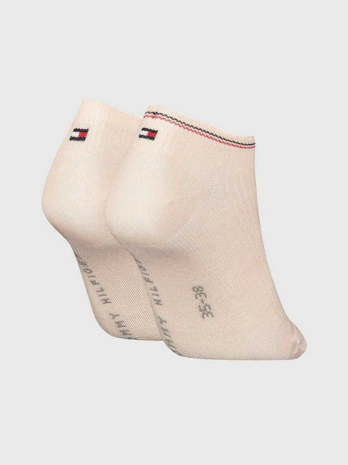 Tommy Hilfiger 2Pack Ribbed Trainer Socks Peach Womens Socks and Hosiery Gift for Friend