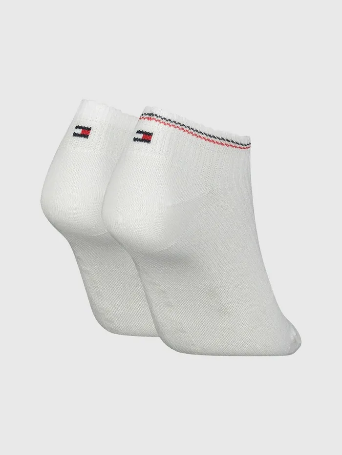 Tommy Hilfiger 2Pack Ribbed Trainer Socks White Womens Socks and Hosiery Gift Ideas