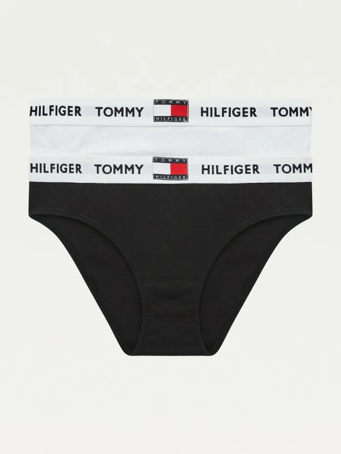 Tommy Hilfiger 2Pack Tommy 85 Repeat Logo Waistband Briefs WhiteBlack Girls Underwear and Socks Gift 4 You Tommy Hilfiger 2Pack Tommy 85 Repeat Logo Waistband Briefs WhiteBlack Girls Underwear and Socks Gift 4 You