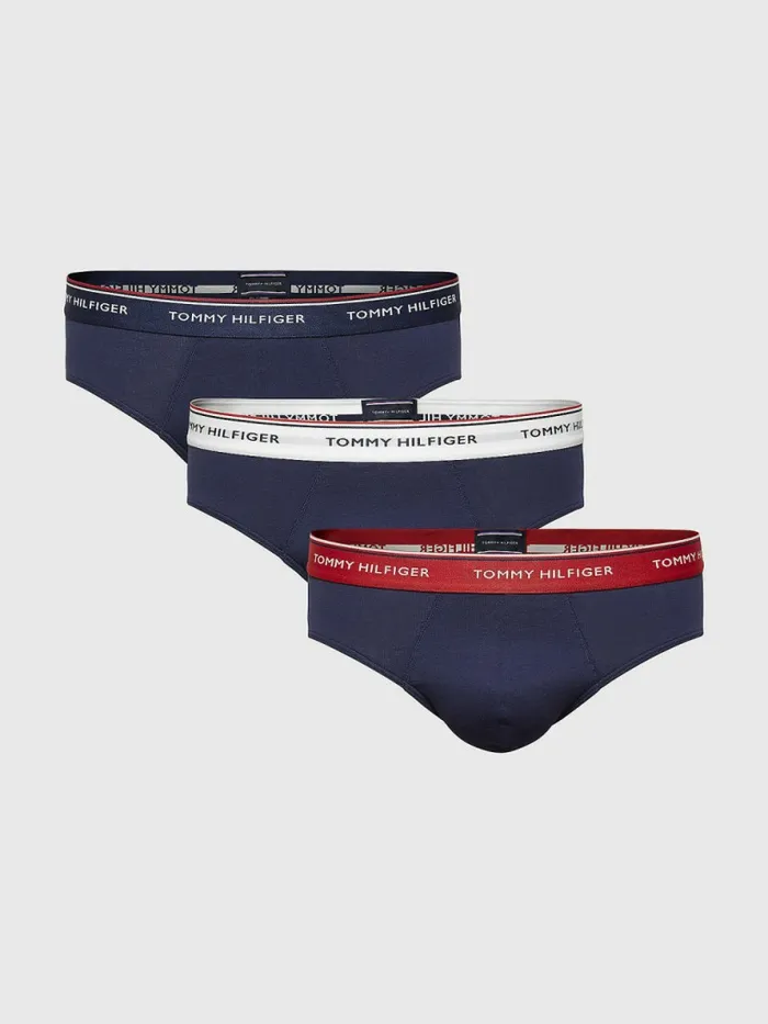 Tommy Hilfiger 3Pack Cotton Briefs MultiPeacoat Mens Underwear Gift Ideas