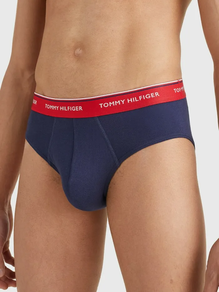 Tommy Hilfiger 3Pack Cotton Briefs MultiPeacoat Mens Underwear Gift Ideas
