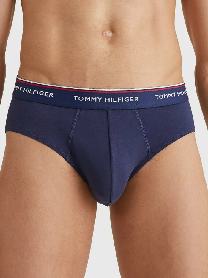 Tommy Hilfiger 3Pack Cotton Briefs MultiPeacoat Mens Underwear Gift Ideas