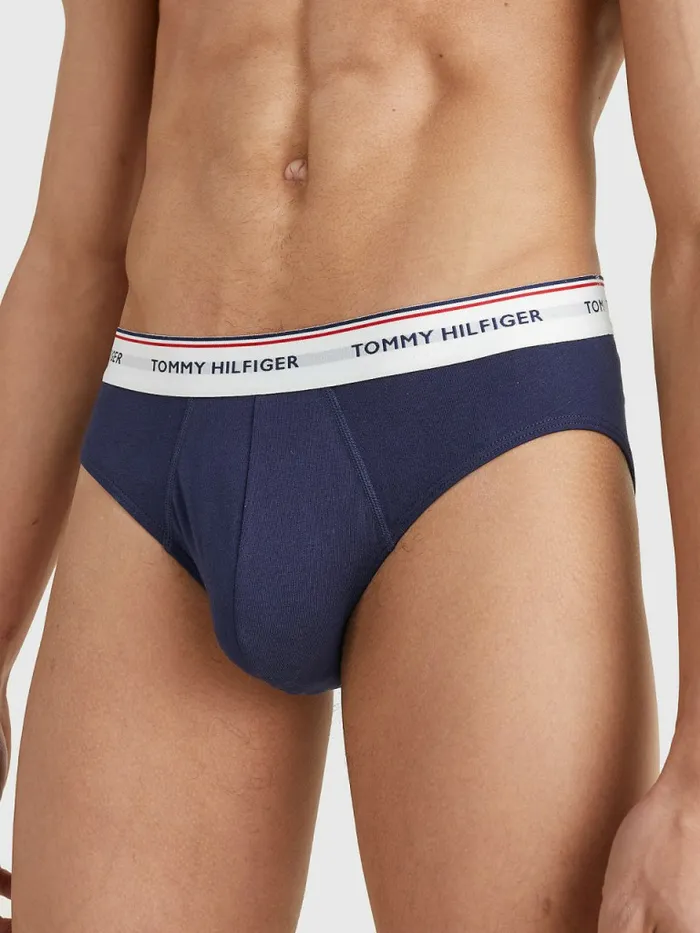 Tommy Hilfiger 3Pack Cotton Briefs MultiPeacoat Mens Underwear Gift Ideas