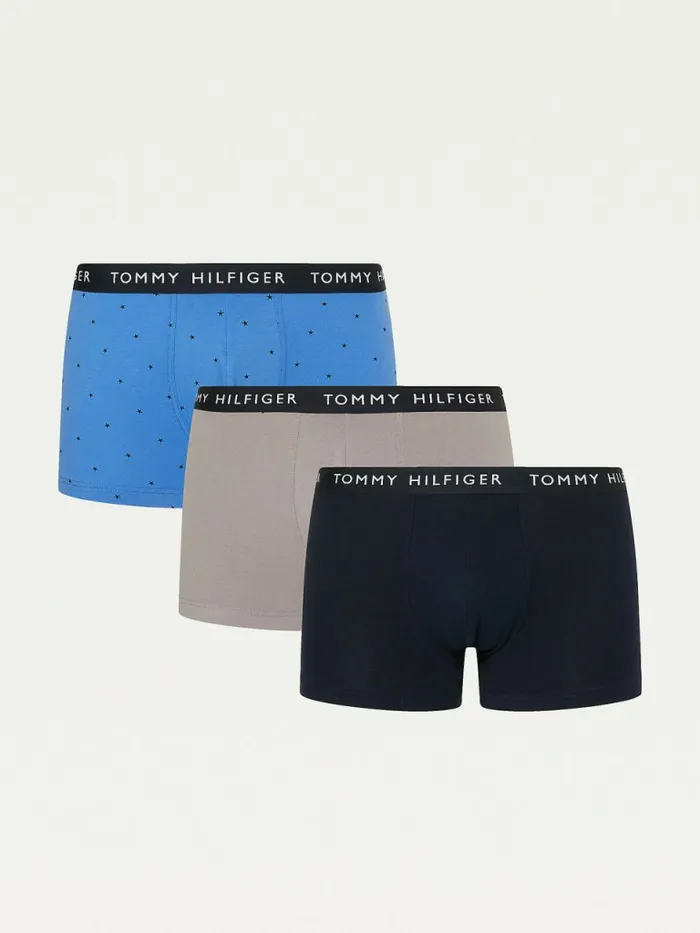 Tommy Hilfiger 3Pack Essential Recycled Cotton Trunks SublunarDesert SkyMini Stars Mens Underwear Cheap On Sale Tommy Hilfiger 3Pack Essential Recycled Cotton Trunks SublunarDesert SkyMini Stars Mens Underwear Cheap On Sale