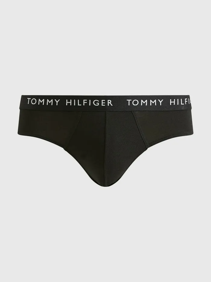 Tommy Hilfiger 3Pack Logo Waistband Briefs BlackBlackBlack Mens Underwear On Sale