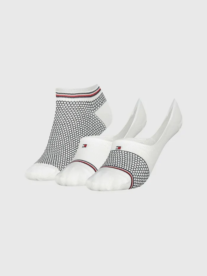Tommy Hilfiger 3Pack Mixed Silhouette Socks Gift Box White Womens Socks and Hosiery For Sale