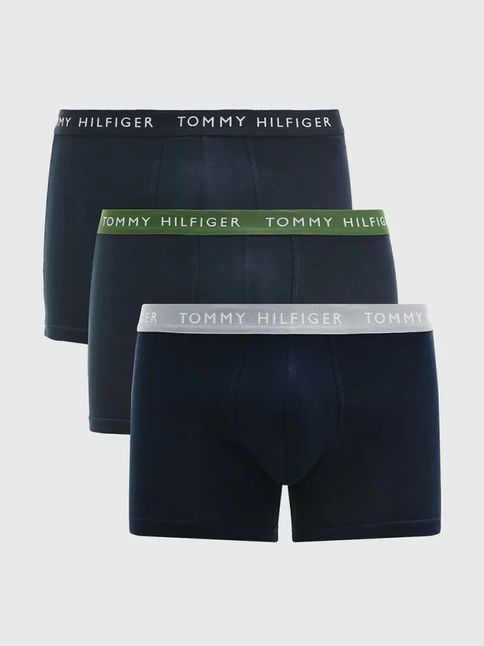 Tommy Hilfiger 3Pack Repeat Logo Trunks Desert SkyGolf GrnSublunar Mens Underwear Casaul Tommy Hilfiger 3Pack Repeat Logo Trunks Desert SkyGolf GrnSublunar Mens Underwear Casaul