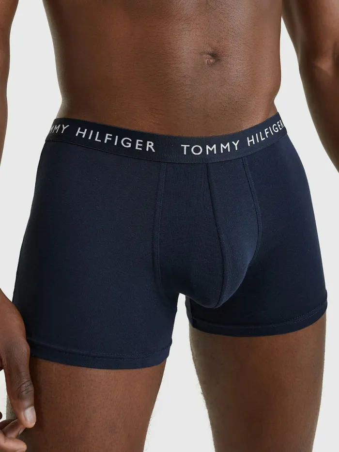 Tommy Hilfiger 3Pack Repeat Logo Trunks Desert SkyGolf GrnSublunar Mens Underwear Casaul