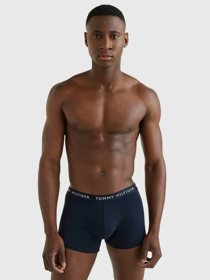 Tommy Hilfiger 3Pack Repeat Logo Trunks Desert SkyGolf GrnSublunar Mens Underwear Casaul