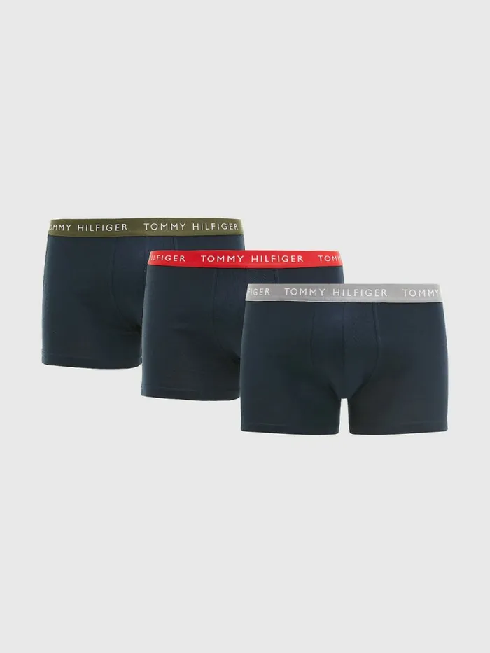 Tommy Hilfiger 3Pack Repeat Logo Trunks SublunaRed AlertArmy Green Mens Underwear Cheap On Sale Tommy Hilfiger 3Pack Repeat Logo Trunks SublunaRed AlertArmy Green Mens Underwear Cheap On Sale