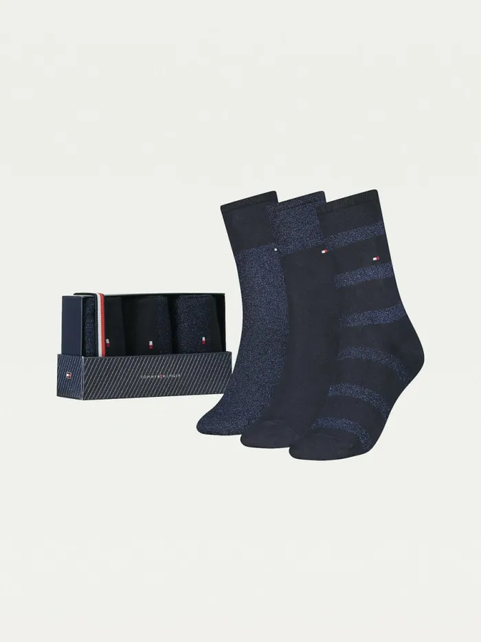 Tommy Hilfiger 3Pack Sparkle Socks Gift Box Navy Womens Socks and Hosiery Gift Ideas Tommy Hilfiger 3Pack Sparkle Socks Gift Box Navy Womens Socks and Hosiery Gift Ideas