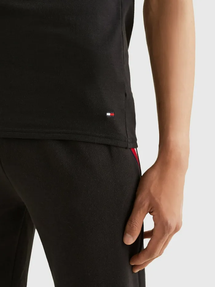 Tommy Hilfiger 3 Pack VNeck Cotton TShirts Black Mens Loungewear and Nightwear Near Me