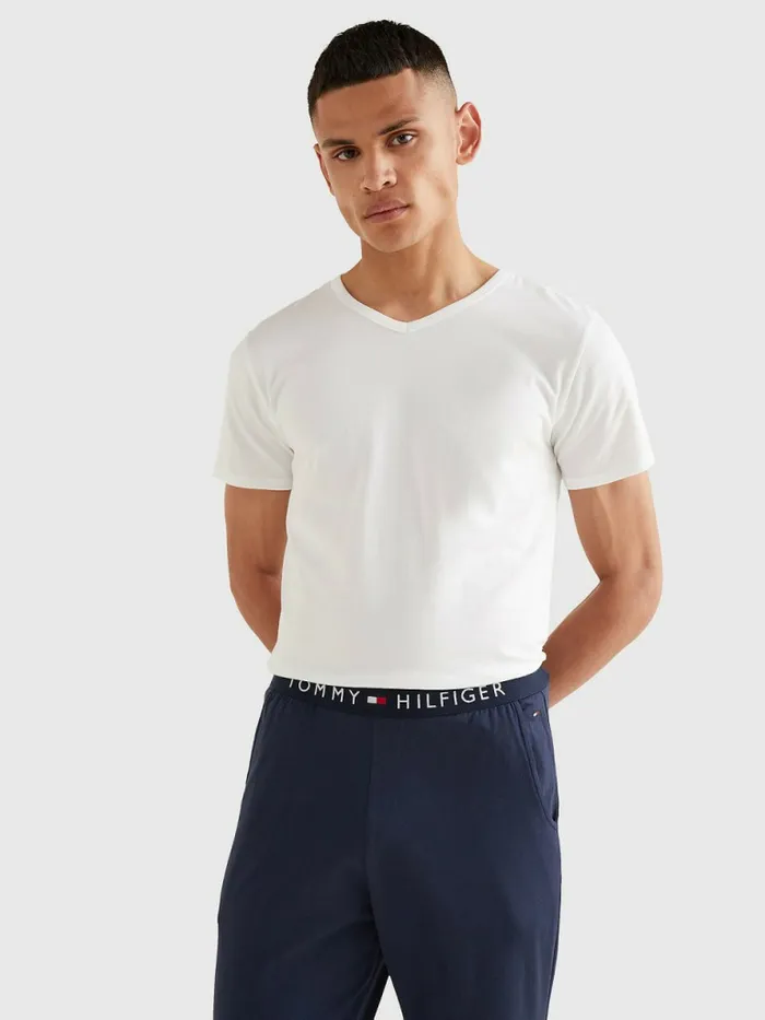 Tommy Hilfiger 3 Pack VNeck Cotton TShirts White Mens TShirts Online