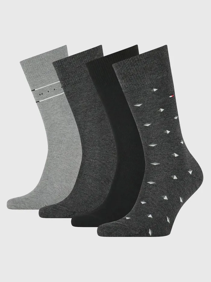 Tommy Hilfiger 4Pack Classic Socks Gift Box Black Mens Socks Casaul