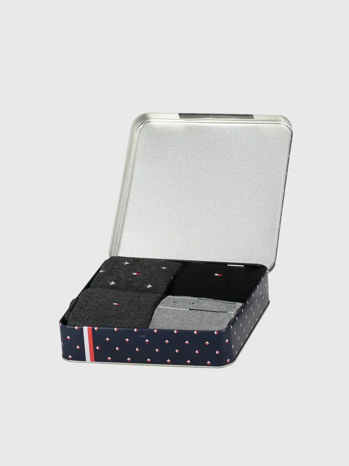Tommy Hilfiger 4Pack Classic Socks Gift Box Black Mens Socks Casaul