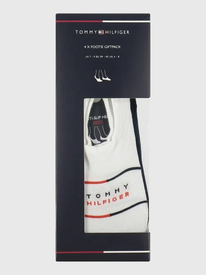 Tommy Hilfiger 4Pack Footie Socks Gift Box Tommy Original Mens Socks Gift Ideas