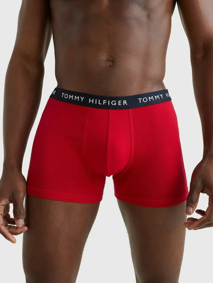 Tommy Hilfiger 5Pack Logo Waistband Trunks DsrtGlf GrnBlz RdSblnrBlck Mens Underwear Online