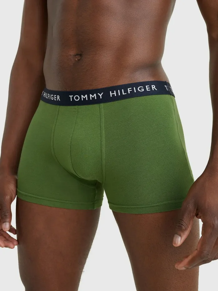 Tommy Hilfiger 5Pack Logo Waistband Trunks DsrtGlf GrnBlz RdSblnrBlck Mens Underwear Online