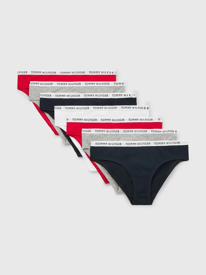 Tommy Hilfiger 7Pack Logo Waistband Briefs Desert SkyMid Grey HtRedWhite Girls Underwear and Socks For Sale Tommy Hilfiger 7Pack Logo Waistband Briefs Desert SkyMid Grey HtRedWhite Girls Underwear and Socks For Sale