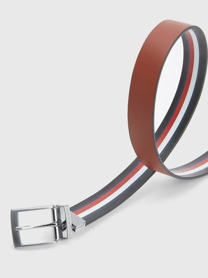 Tommy Hilfiger Adan Reversible Leather Belt Desert SkyCorporate Mens Belts Online