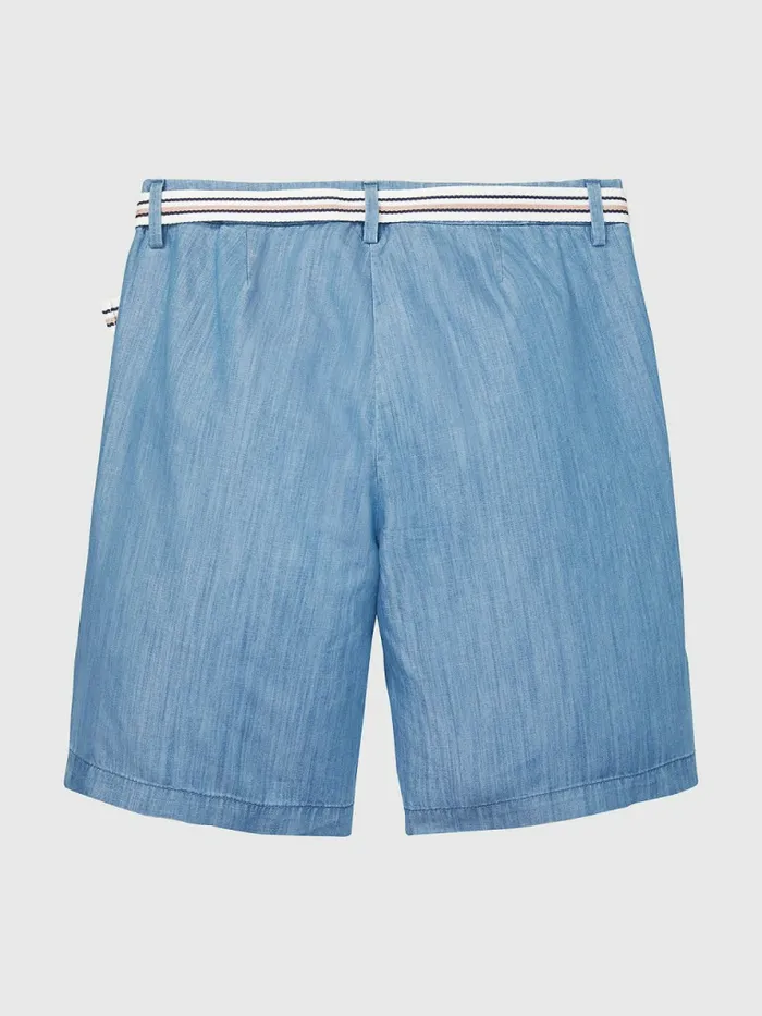 Tommy Hilfiger Adaptive Chambray Shorts Medium Wash Womens Shorts Sale