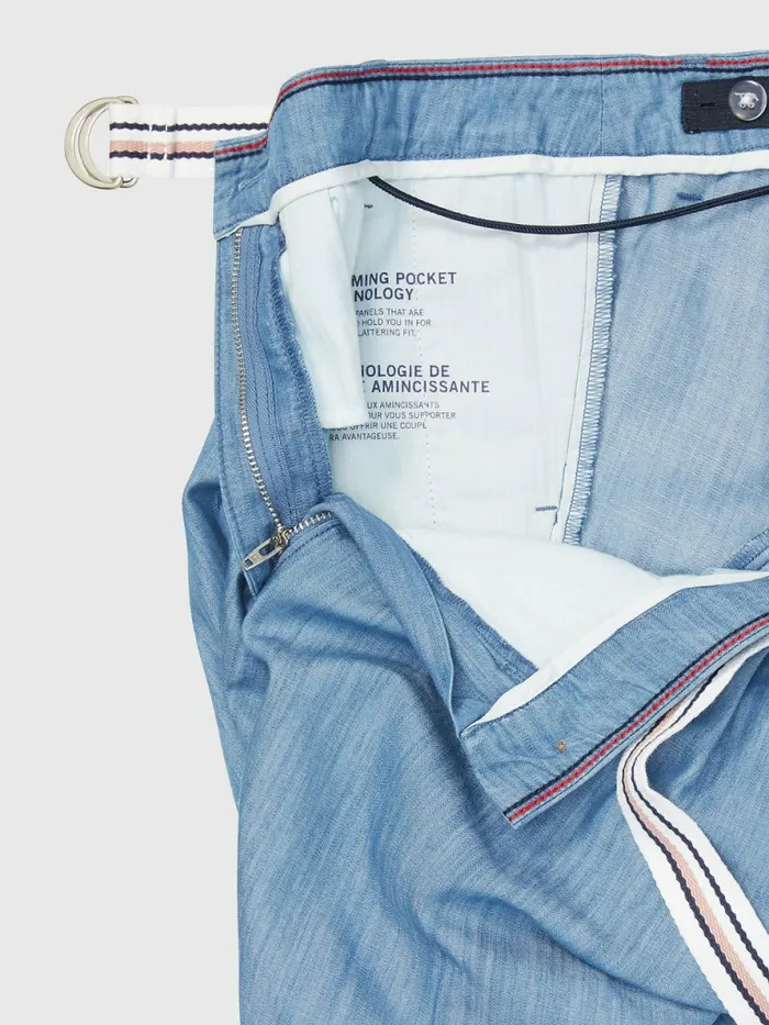 Tommy Hilfiger Adaptive Chambray Shorts Medium Wash Womens Shorts Sale