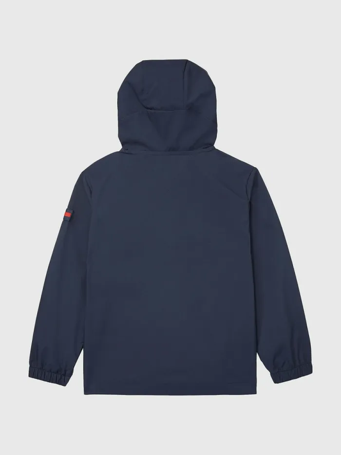 Tommy Hilfiger Adaptive Coated ZipThru Hooded Jacket Cobalt Sapphire Boys Coats and Jackets Gift for Friend