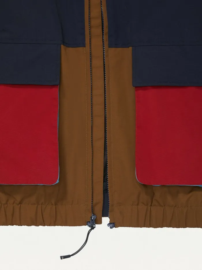 Tommy Hilfiger Adaptive ColourBlocked High Neck Regatta Jacket Sky CaptainDesert Palm Mens Coats and Jackets For Sale