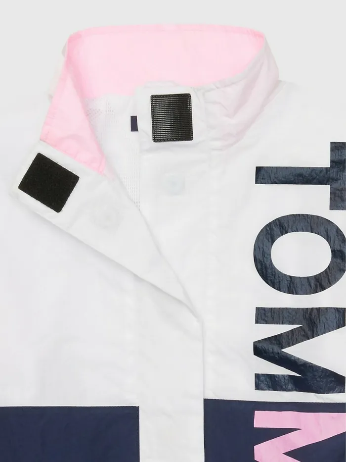 Tommy Hilfiger Adaptive ColourBlocked Logo Jacket Cotton Candy Girls Coats and Jackets Gift 4 You