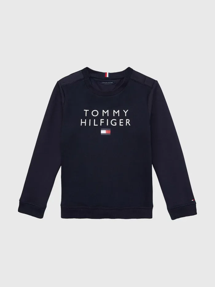 Tommy Hilfiger Adaptive Crew Neck Logo Sweatshirt Sky Captain Boys Sweatshirts and Hoodies Fashion Tommy Hilfiger Adaptive Crew Neck Logo Sweatshirt Sky Captain Boys Sweatshirts and Hoodies Fashion