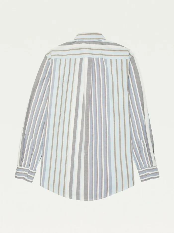 Tommy Hilfiger Adaptive Custom Fit Stripe Shirt Calm Water Mens Shirts For Sale