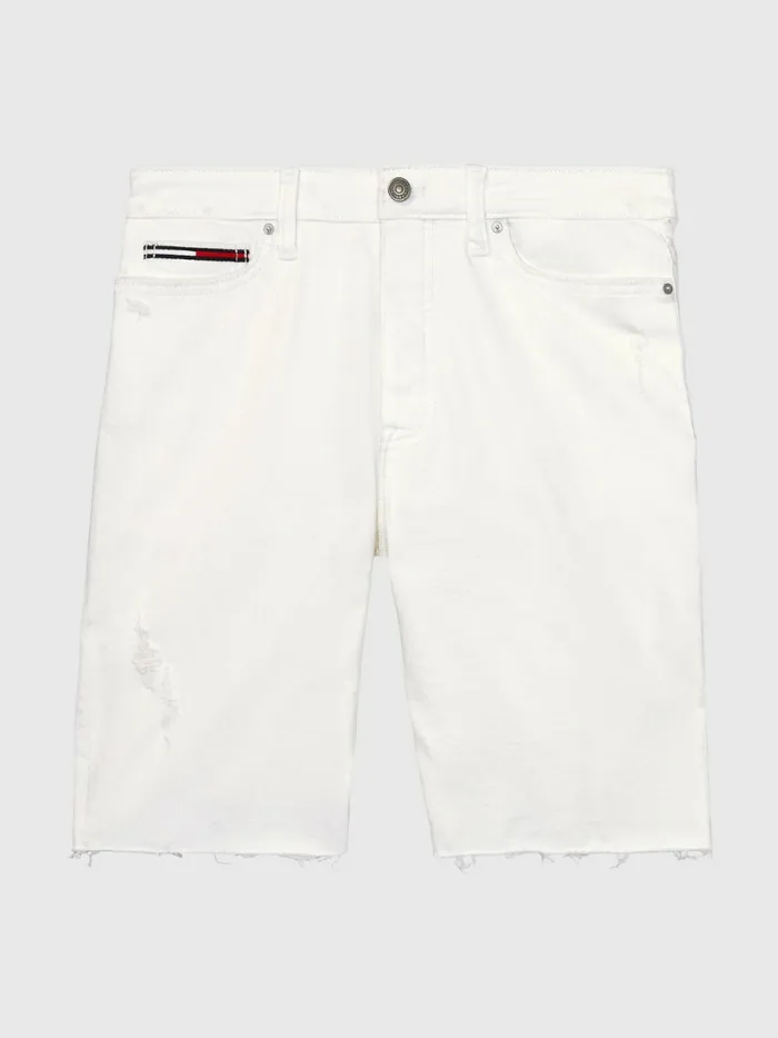Tommy Hilfiger Adaptive Distressed Denim Bermuda Shorts White Denim Womens Tommy Adaptive Fashion Tommy Hilfiger Adaptive Distressed Denim Bermuda Shorts White Denim Womens Tommy Adaptive Fashion