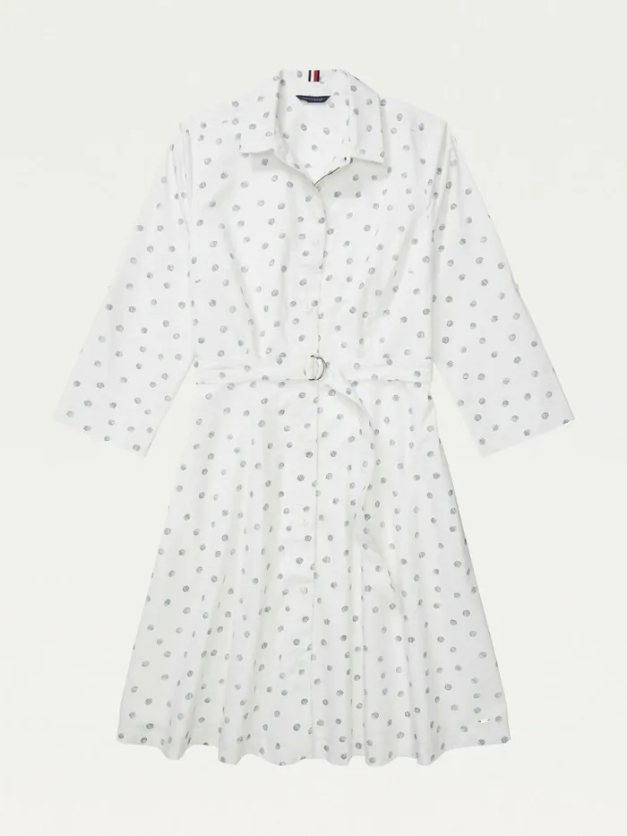 Tommy Hilfiger Adaptive Dot Print Shirt Dress Bright White Womens Dresses and Jumpsuits Cheap On Sale Tommy Hilfiger Adaptive Dot Print Shirt Dress Bright White Womens Dresses and Jumpsuits Cheap On Sale