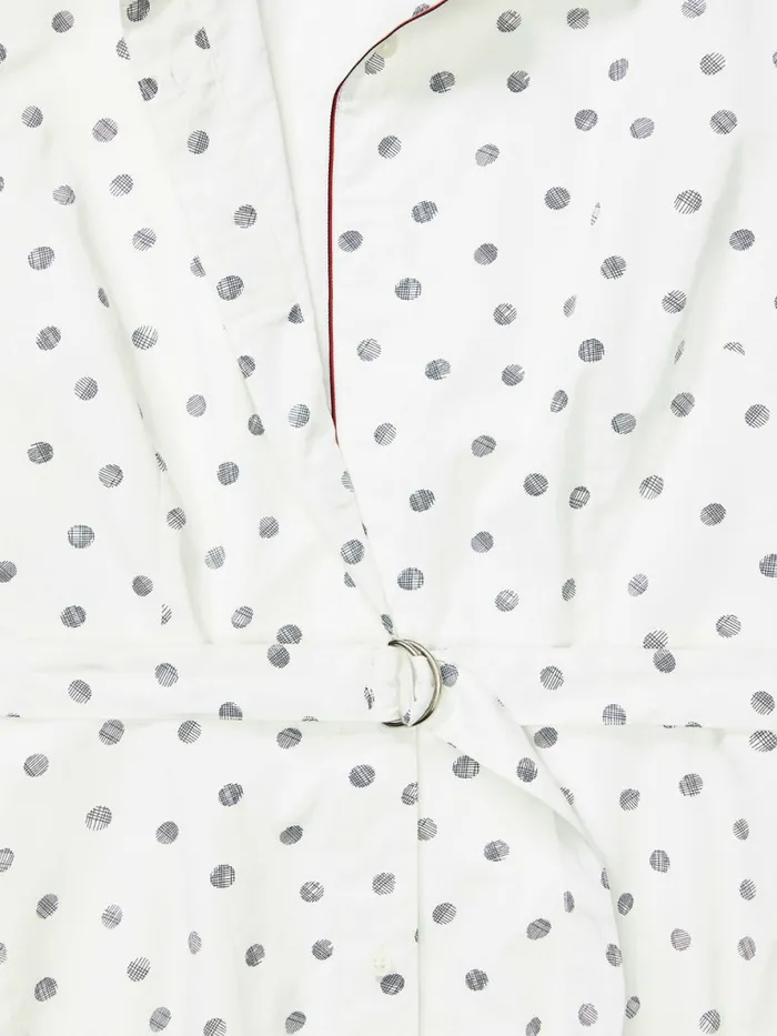 Tommy Hilfiger Adaptive Dot Print Shirt Dress Bright White Womens Dresses and Jumpsuits Cheap On Sale