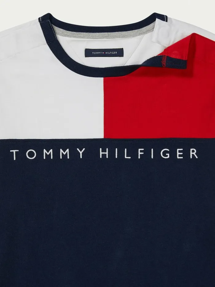 Tommy Hilfiger Adaptive Flag Pure Cotton TShirt Bright White Mens Tommy Adaptive