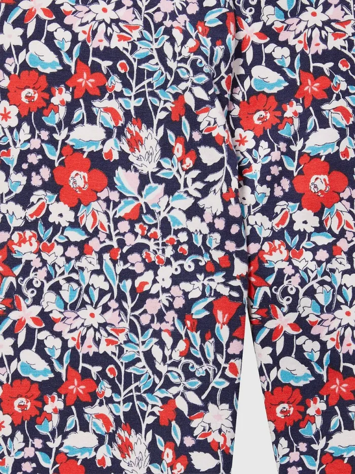 Tommy Hilfiger Adaptive Floral Print Leggings Evening Blue Multi Girls Trousers Shorts and Skirts Near Me