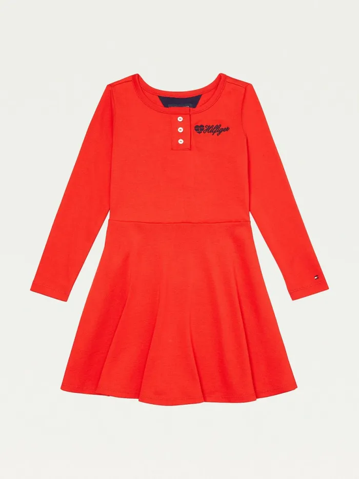 Tommy Hilfiger Adaptive Henley TShirt Dress High Risk Red Girls Dresses On Sale Tommy Hilfiger Adaptive Henley TShirt Dress High Risk Red Girls Dresses On Sale