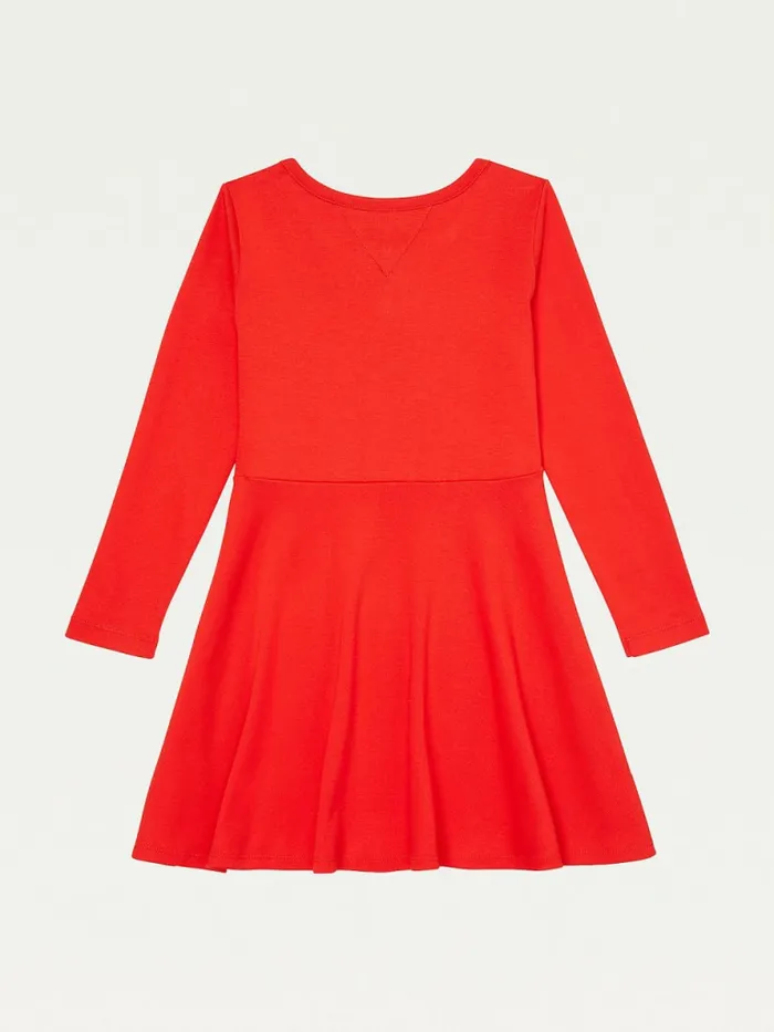 Tommy Hilfiger Adaptive Henley TShirt Dress High Risk Red Girls Dresses On Sale