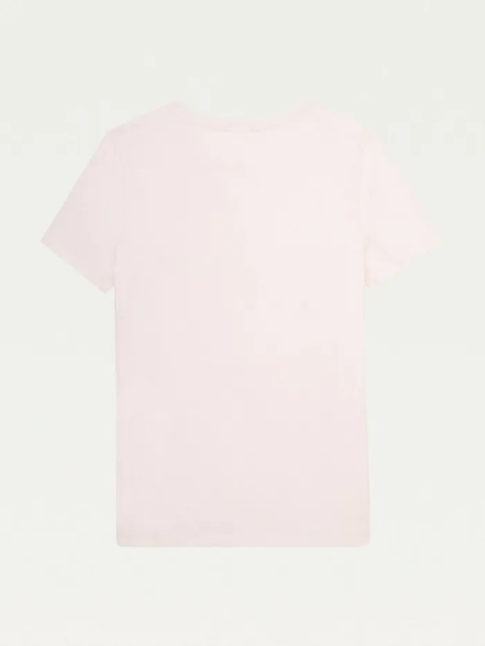 Tommy Hilfiger Adaptive Logo TShirt Blushing Bride Womens Tommy Adaptive