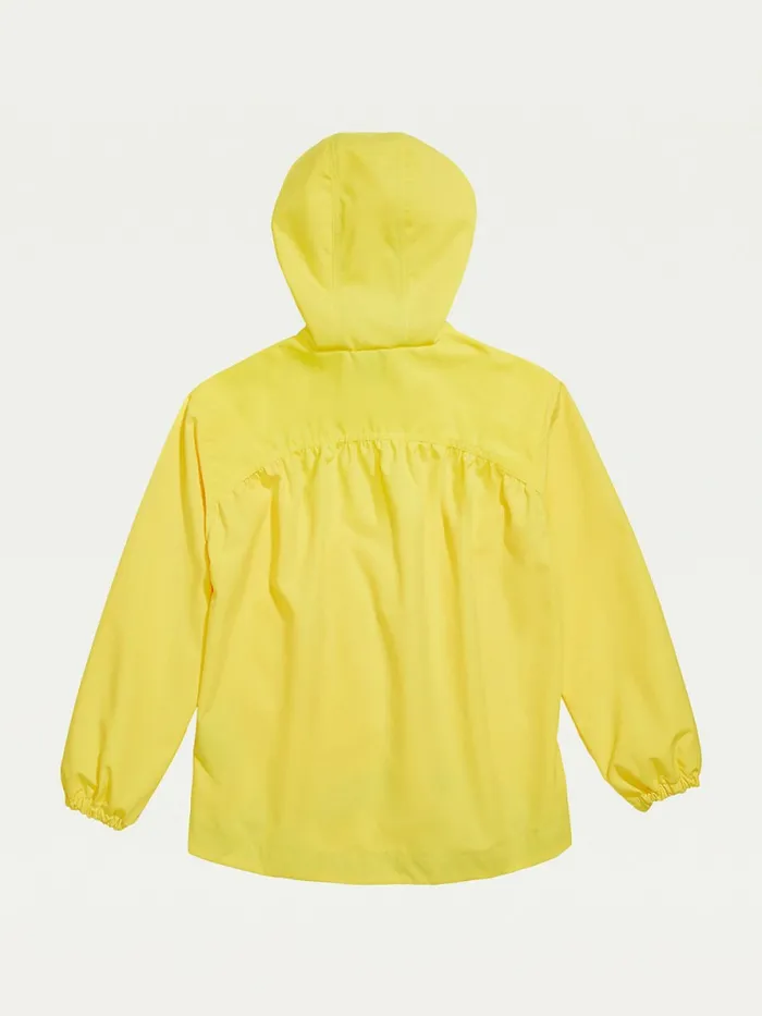 Tommy Hilfiger Adaptive Magnetic Closure Hooded Jacket Banana Peel Girls Coats and Jackets Cheap On Sale