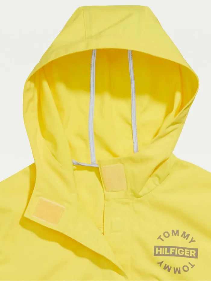 Tommy Hilfiger Adaptive Magnetic Closure Hooded Jacket Banana Peel Girls Coats and Jackets Cheap On Sale