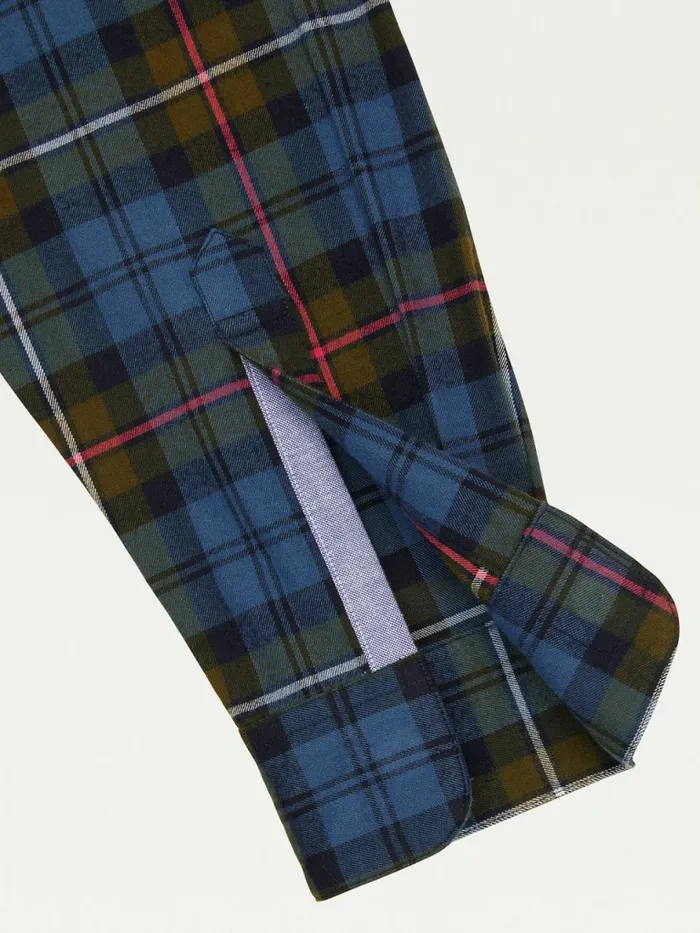 Tommy Hilfiger Adaptive Plaid Check Regular Fit Shirt Green Cliffs Mens Tommy Adaptive