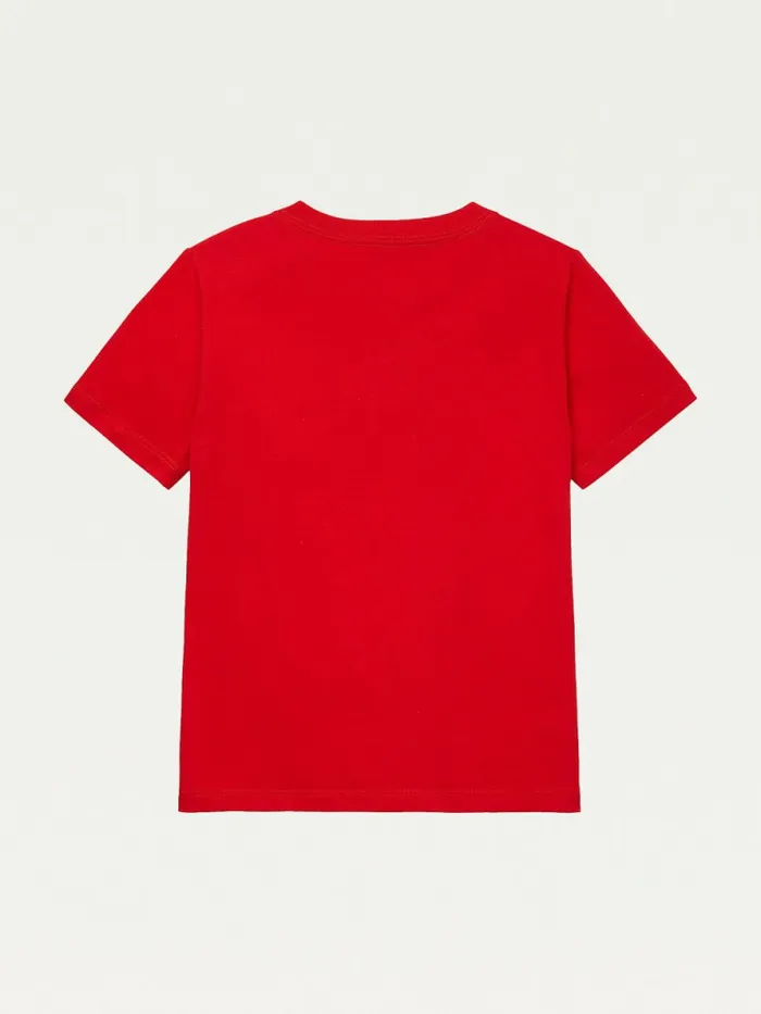 Tommy Hilfiger Adaptive Pure Cotton Logo TShirt Apple Red Boys TShirts and Polos Popular