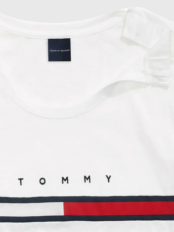 Tommy Hilfiger Adaptive Pure Cotton TShirt Bright White Womens TShirts Near Me