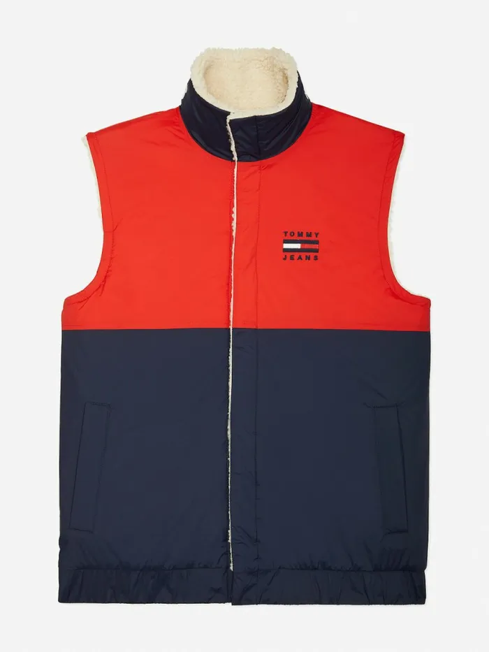 Tommy Hilfiger Adaptive Recycled Reversible Vest Snow White Mens Tommy Adaptive
