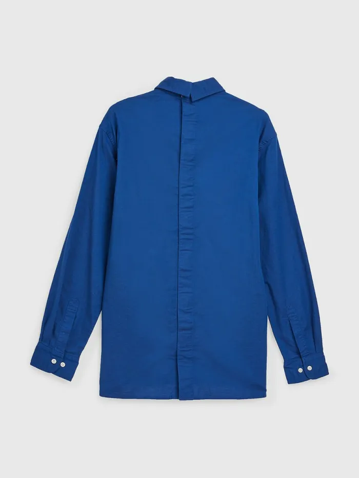 Tommy Hilfiger Adaptive Seated Fit Stretch Oxford Shirt Platoon Blue Mens Shirts Cheap On Sale
