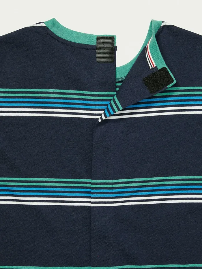 Tommy Hilfiger Adaptive Seated Fit Stripe Badge TShirt Sky Captain Mens Tommy Adaptive