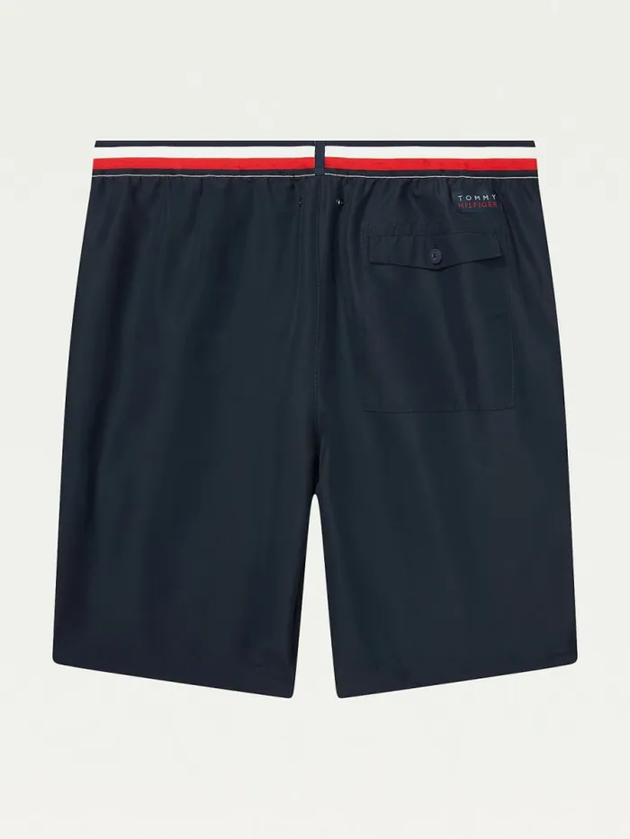 Tommy Hilfiger Adaptive Signature MidLength Swim Shorts Sky Captain Mens Tommy Adaptive On Sale