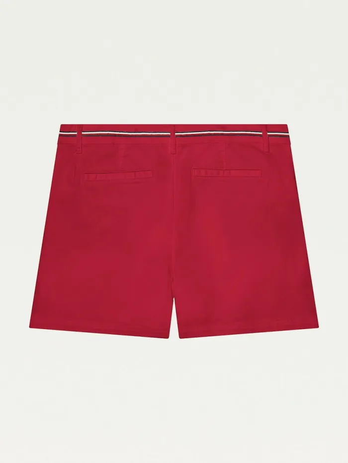 Tommy Hilfiger Adaptive Signature Trim Shorts Primary Red Womens Shorts Cheap On Sale
